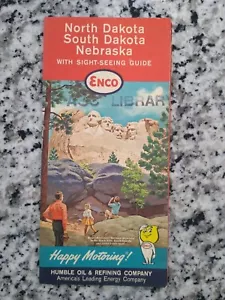 North Dakota Vintage Roadmap South Dakota Nebraska 1962 ENCO Tankstelle - Bild 1 von 2