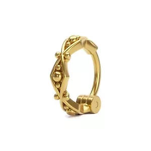 18 Karat Gold Vermeil geometrischer Nasenring Reifen, Piercing Schmuck seltenes Geschenk für sie - Bild 1 von 6
