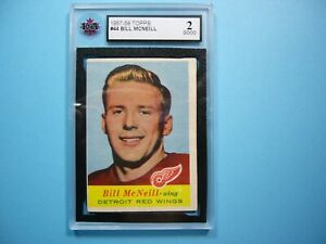 1957/58 TOPPS NHL HOCKEY CARD #44 BILL MCNEILL KSA 2 GD 57/58 TOPPS