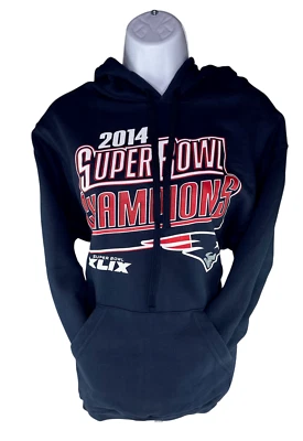 Sudadera con capucha azul pequeña NE Patriots Super Bowl XLIX Champion 2014 para mujer Foto 1 de 2