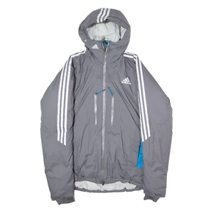 ADIDAS Mens Puffer Jacket Grey Nylon Hooded M - Picture 1 of 6