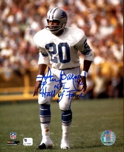 Foto firmata Lem Barney 8x10 autografata auto "92 NFL Hall of Fame" - Foto 1 di 2