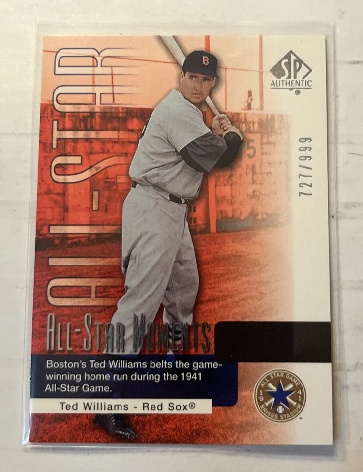 2004 UD SP Authentic #136 TED WILLIAMS All Star Moments /999 MINT FO8475 - Image 1 of 1