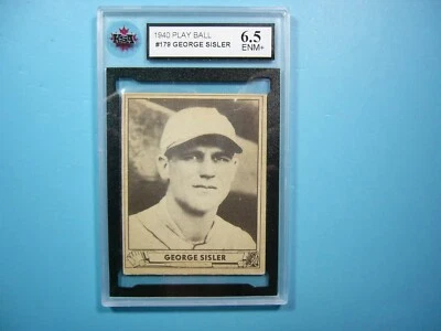 1940 PLAY BALL GUM INC. MLB BASEBALL CARD #179 GEORGE SISLER KSA 6.5 EX/NM+ GL - Image 1 of 2