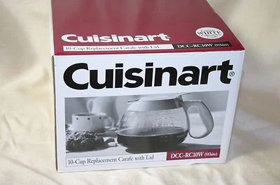 New CUISINART 10 Cup Glass Coffee Pot Carafe Replacement DCC RC10W - Image 1 of 2