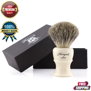 Super Badger Hair Shaving Brush For Mens Facial Shave-Handle Resin & Color Ivory - Picture 1 of 2