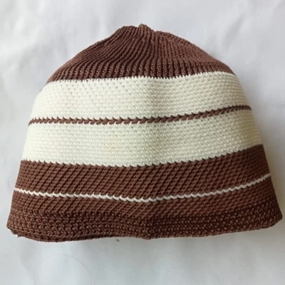 GORRA DE NAILON PESADA DE LUJO 100 % Nylon Cubierta de cabeza Oración Kufi Sombrero Foto 1 de 4