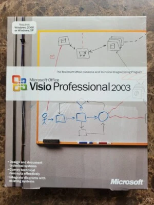 NEW SEALED Microsoft Office Visio Professional 2003 RETAIL Box - Image 1 of 3