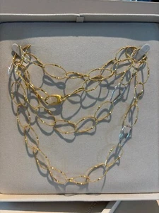 Marco Bicego Marrakech Onde 18 Y/G link w/Diamond Necklace CG804-B_YW_M5 - Picture 1 of 5