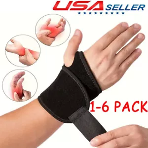 Wrist Hand Brace Support Carpal Tunnel Sprain Arthritis Gym Splint Left / Right - Picture 1 of 10