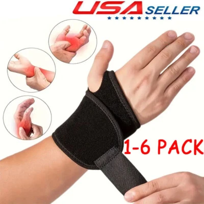 Wrist Hand Brace Support Carpal Tunnel Sprain Arthritis Gym Splint  Left / Right - Image 1 of 4