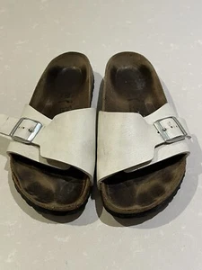 Sandalias Birki's Birkenstock Madrid Plantilla 39 EUR Mujer Talla 8 Blanco - Imagen 1 de 5