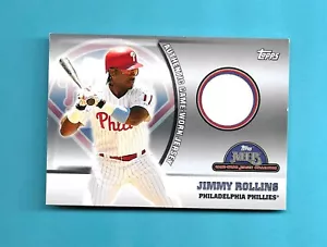 2005 Topps GAME JERSEY # 49 JIMMY ROLLINS PHILADELPHIA PHILLIES - Imagen 1 de 2
