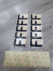 F | Número de gel 3d letra de resina abovedada negra 50 mm x 79 mm hágalo usted mismo Reino Unido Reg | x 10 piezas - Imagen 1 de 3