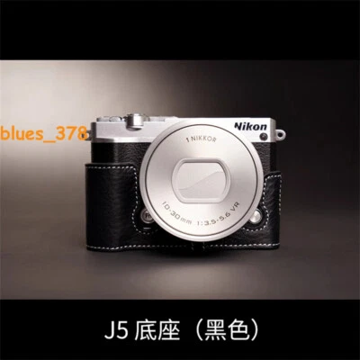 Estuche completo para cámara hecho a mano de cuero genuino para lente Nikon J5 10-30 mm  Foto 1 de 4