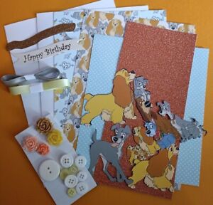 A5 Disney Lady And The Tramp Card Making Kit Papercraft. 