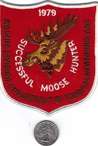 1979 NEWFOUNDLAND & LABRADOR SUCCESSFUL MOOSE HUNTER PATCH-MICHIGAN DEER-PATCHES - Picture 1 of 1