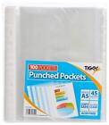 Tiger A5 clear punched poly pockets - pack of 100 quality sleeves