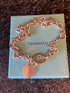 Tiffany & Co.Heart tag Toggle Necklace 16" Box and Pouch - Picture 1 of 11