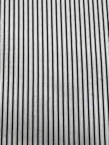 Tessuto di cotone gessato bianco e nero - larghezza 41" - Foto 1 di 1