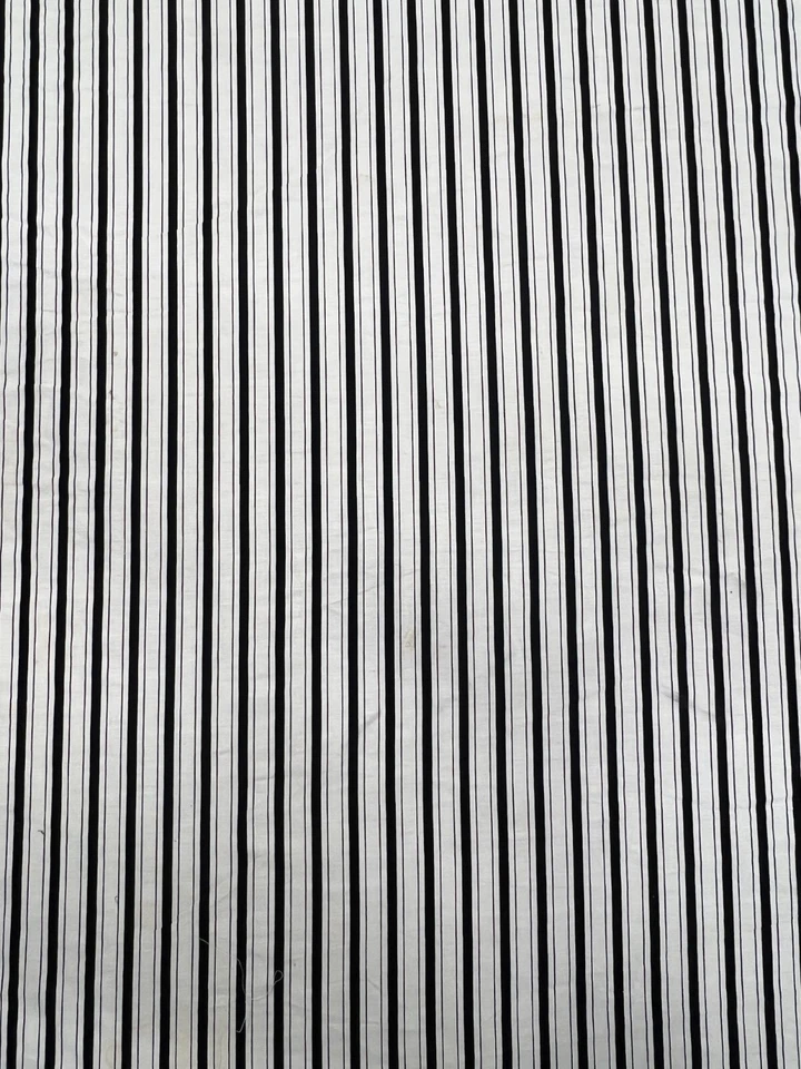 Tecido de algodão listrado preto e branco – 41” de largura - Imagem 1 de 1