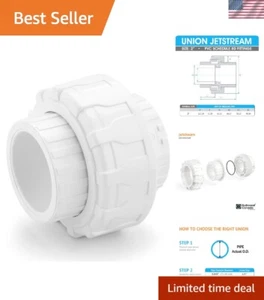 High Performance 2-Inch PVC Union Fitting, Socket x Socket, Corrosion Resistant - Picture 1 of 7