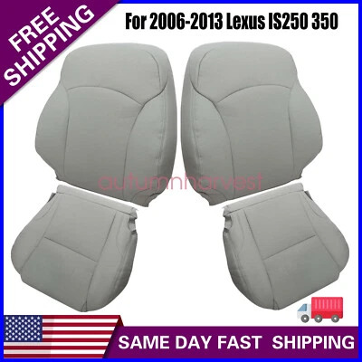 For Lexus IS250 IS350 2006 - 2013 Front Both Side Bottom & Top Seat Cover Gray - Image 1 of 4