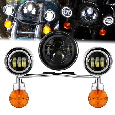 Faro LED y luz de paso para Harley Touring Street Glide Road King CVO 7" Foto 1 de 4