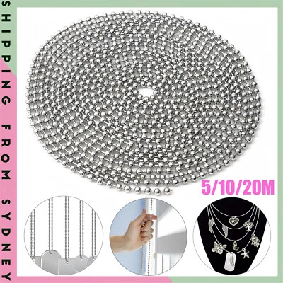 5/10/20 Meters Length Stainless Steel Ball Bead Chain 4.5mm Blind Roller Chain - image 1 of 4