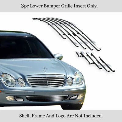Fits 2003-2006 Mercedes-Benz E Class Lower Bumper Billet Grille - Image 1 of 4