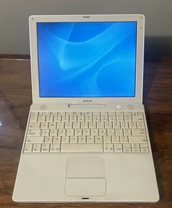 Apple White iBook G4 (A1054) - Working Condition  Mac OS X 1.2 ghz READ - Picture 1 of 19