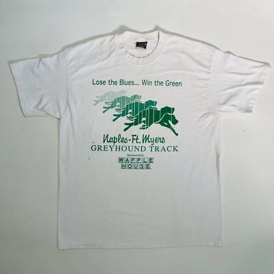 Vintage Naples-Fort Myers Greyhound Track Florida Single Stitch Tshirt Size XL - Image 1 of 4