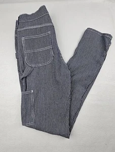 Dickies Girl Jerry Leigh Little Girls 14 Carpenter Jeans Blue Engineer Striped - Picture 1 of 10