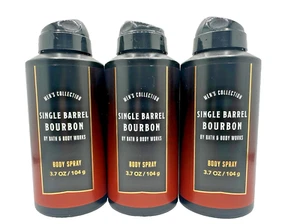 Bath & Body Works LOT 3 Men's SINGLE BARREL BOURBON Body Spray Cologne 3.7 oz - Picture 1 of 2