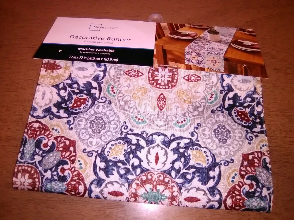 Corredor decorativo 100 % poliéster estampado cachemir 1 cuenta Mainstays 12 pulgadas X 72 pulgadas Foto 1 de 1