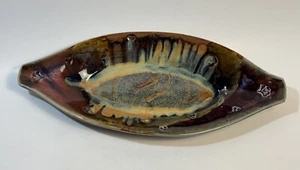 Scott Frankenberger Studio Art Pottery Drip Glaze Oval Platter Handcrafted - Picture 1 of 11