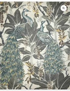 Catherine Martin x Mokum Vintage White Royal Peacock Tapete (10m x 69cm) - Bild 1 von 8