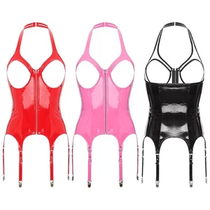 Damen Leibchen Ärmellos Weste Jubiläum Oberteile Glänzend Unterwäsche Mode BHs - Picture 1 of 44