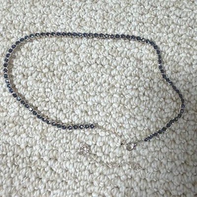 Collar tenis zafiro azul Anne Klein regalo para ella plata de ley Foto 1 de 4