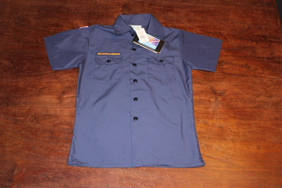 Camisa Juvenil Boy Scouts of America BSA Azul Grande Nueva Con Etiquetas Nueva Con Etiquetas Sin Parches Foto 1 de 4