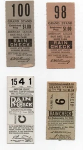 Vier 1931 MLB Ticket Stubs 2 aus Philadelphia, 1 aus Brooklyn, 1 aus Chicago - Bild 1 von 2