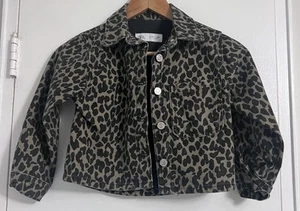 ZARA Kids Animal Leopard Print Jacket - Size 6/7 - Picture 1 of 8