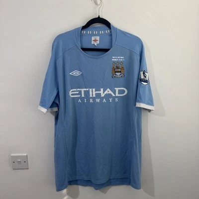 Manchester City Umbro Home 2009/10 Football Shirt Size 48 XXL - Image 1 of 4