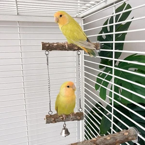 Käfig Papagei Sitzstange 4 Stück Papagei Holzständer für Hängematte Nymphensittiche Sittiche - Bild 1 von 7