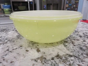 Vintage Tupperware große 26 Tassen Fix N Mix PASTELLGELB Schüssel #274 mit Deckel #224 EUC - Bild 1 von 6