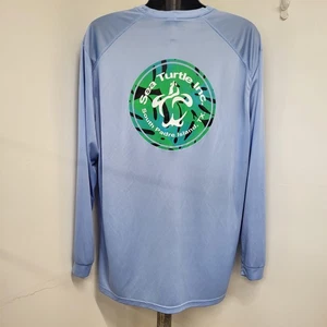 Sea Turtle Inc. Shirt Mens 2XL Blue South Padre Island, Texas Performance UPF 50 - Picture 1 of 16