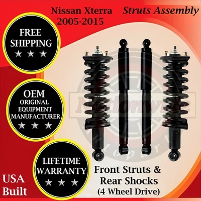 Amortiguador delantero y trasero Monroe para Nissan Xterra 2005-2015 4x4 garantía de por vida. Foto 1 de 4