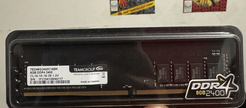 TEAMGROUP DDR4 8GB 2400MHz Desktop RAM | Tested & Working | Single Stick - Image 1 of 1