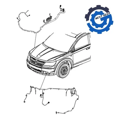 Nuevo arnés repetidor de faros de tablero Mopar OEM para Dodge Journey 2017 68269511AB Foto 1 de 4