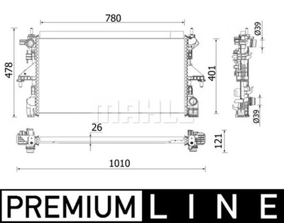 MAHLE BEHR LCV Radiator PREMIUM LINE [CR933000P] AU - Image 1 of 3
